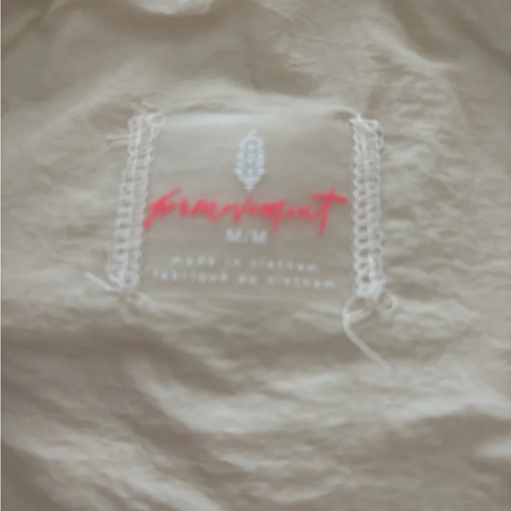 Free People Movement: Medium, Cream Sherpa Snap-Front Vest. Easy care. - Picture 3 of 4